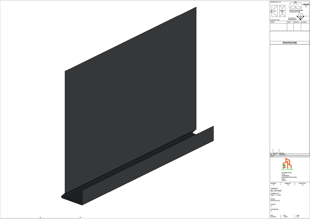 Aluminium Fascia Board - Type 11 - Butt Strap