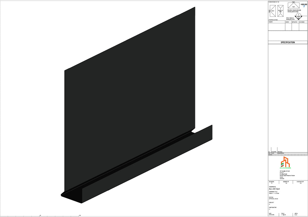 Aluminium Fascia Board - Type 11 - Butt Strap