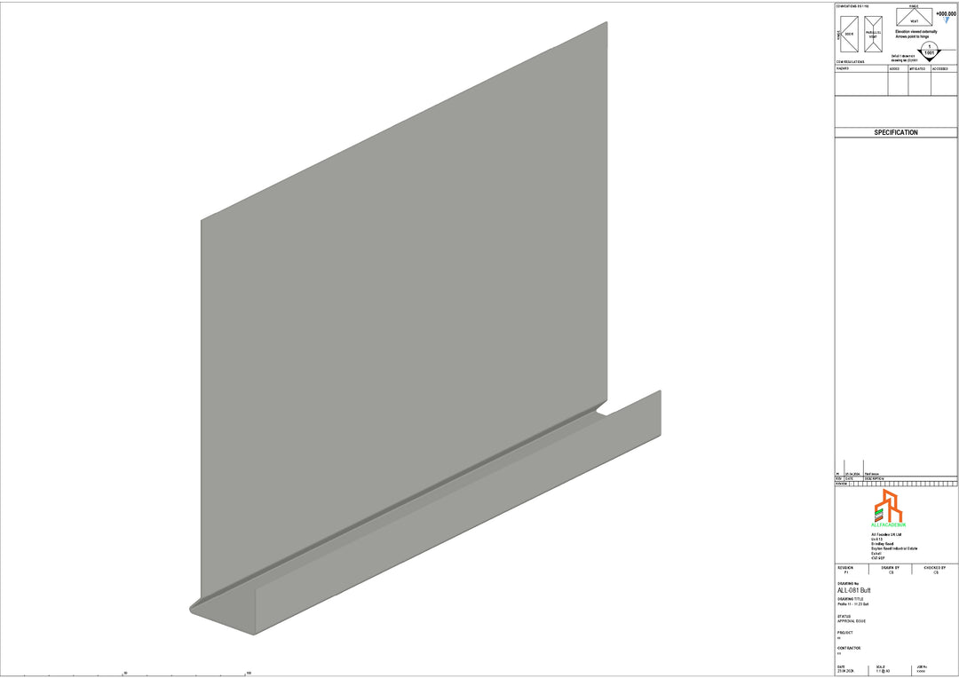 Aluminium Fascia Board - Type 11 - Butt Strap