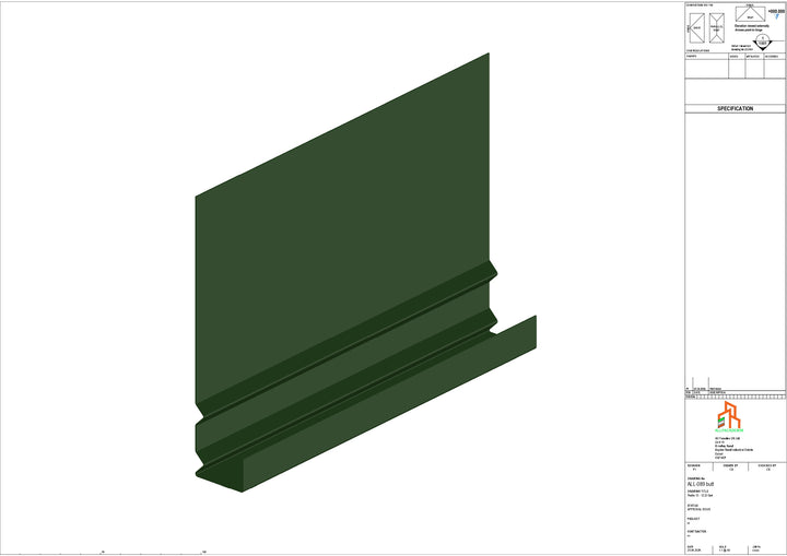 Aluminium Fascia Board - Type 12 - Butt Strap