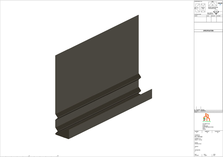 Aluminium Fascia Board - Type 12 - Butt Strap