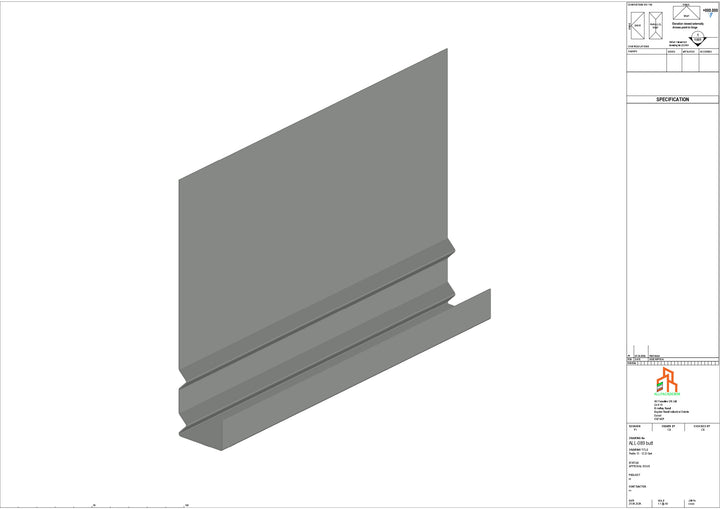 Aluminium Fascia Board - Type 12 - Butt Strap