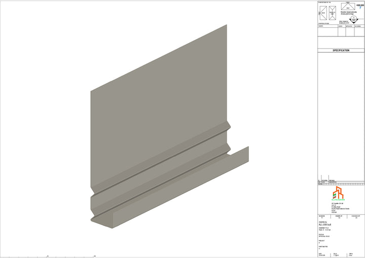 Aluminium Fascia Board - Type 12 - Butt Strap