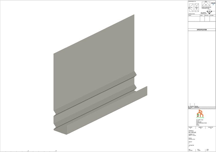 Aluminium Fascia Board - Type 12 - Butt Strap