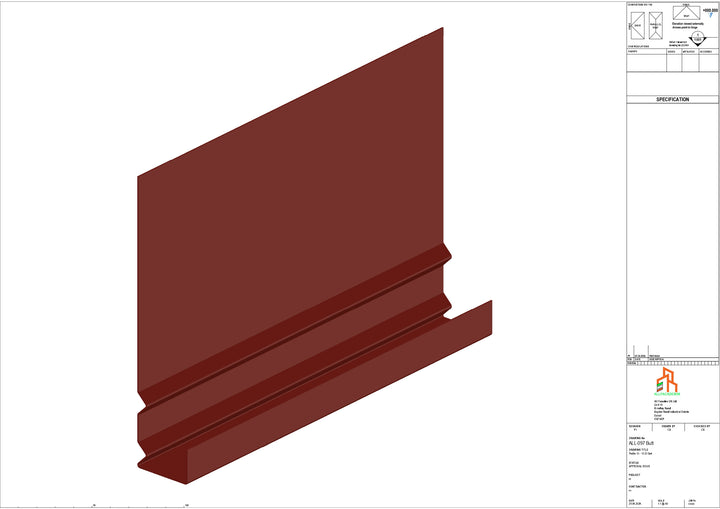 Aluminium Fascia Board - Type 13 - Butt Strap
