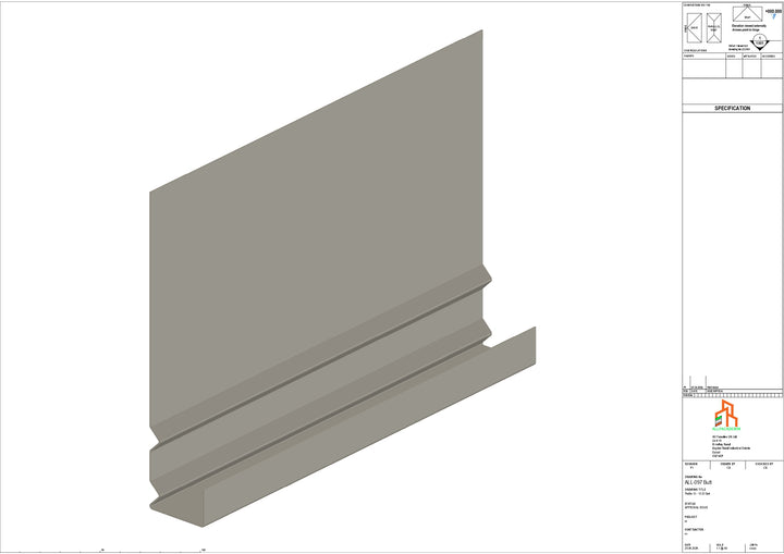 Aluminium Fascia Board - Type 13 - Butt Strap