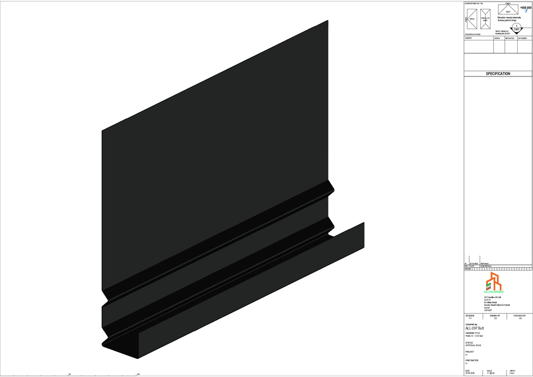 Aluminium Fascia Board - Type 13 - Butt Strap