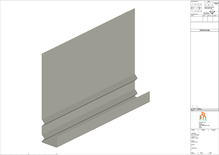 Aluminium Fascia Board - Type 13 - Butt Strap