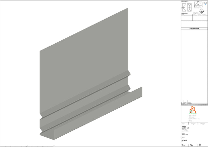 Aluminium Fascia Board - Type 13 - Butt Strap