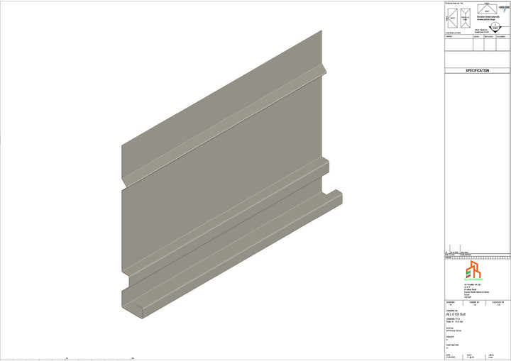 Aluminium Fascia Board - Type 14 - Butt Strap
