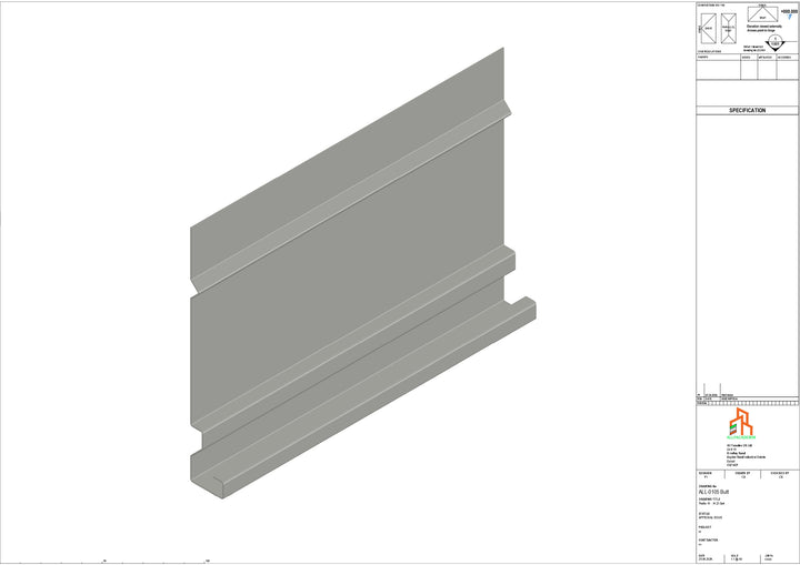 Aluminium Fascia Board - Type 14 - Butt Strap