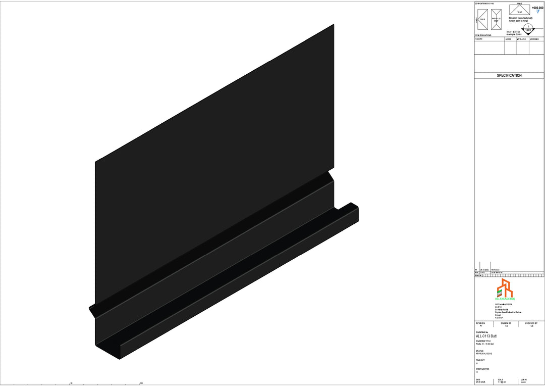 Aluminium Fascia Board - Type 15 - Butt Strap