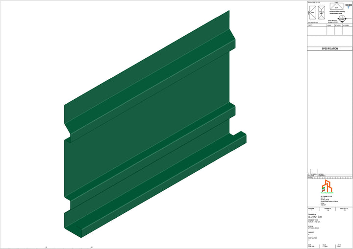 Aluminium Fascia Board - Type 16 - Butt Strap