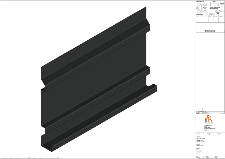 Aluminium Fascia Board - Type 16 - Butt Strap