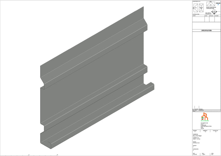 Aluminium Fascia Board - Type 16 - Butt Strap