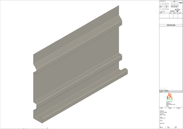 Aluminium Fascia Board - Type 16 - Butt Strap