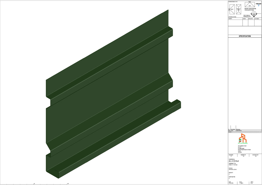 Aluminium Fascia Board - Type 17 - Butt Strap
