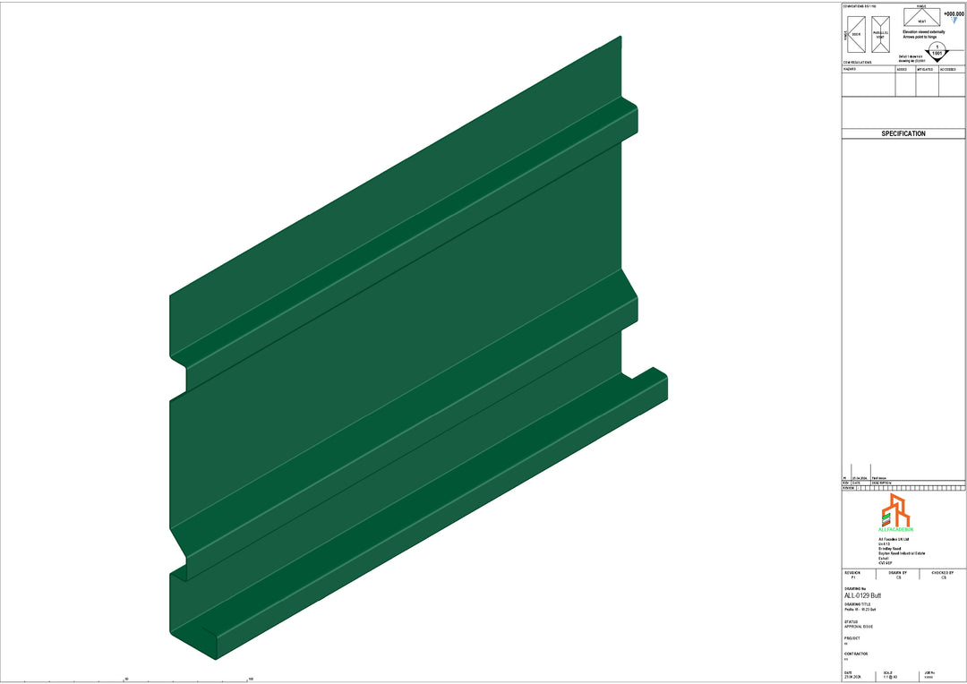 Aluminium Fascia Board - Type 17 - Butt Strap