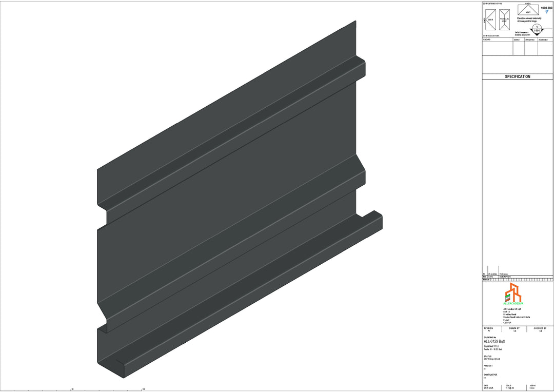 Aluminium Fascia Board - Type 17 - Butt Strap