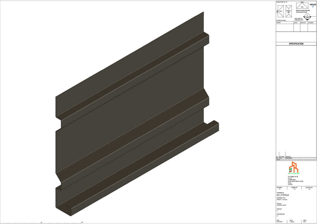 Aluminium Fascia Board - Type 17 - Butt Strap