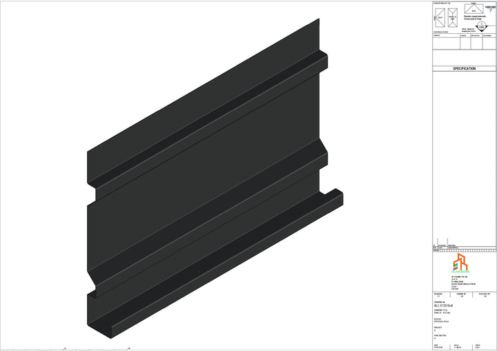 Aluminium Fascia Board - Type 17 - Butt Strap