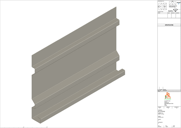 Aluminium Fascia Board - Type 17 - Butt Strap