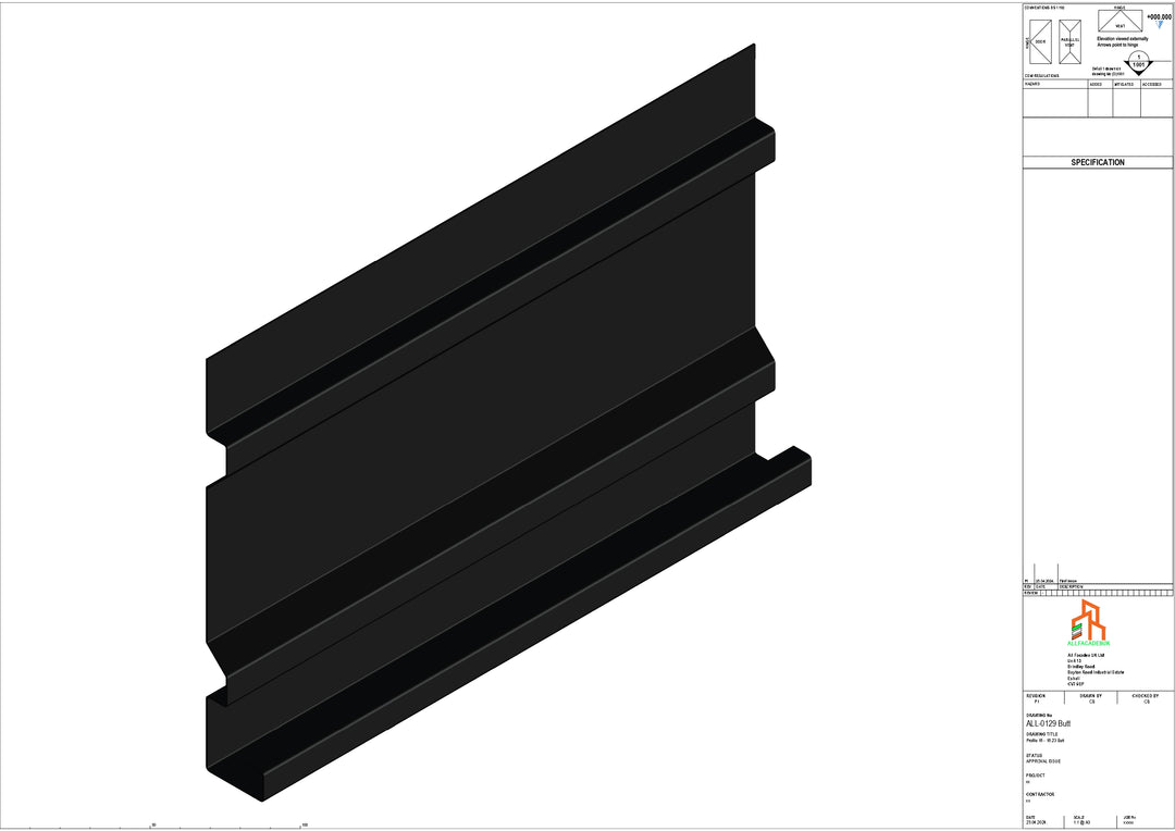 Aluminium Fascia Board - Type 17 - Butt Strap