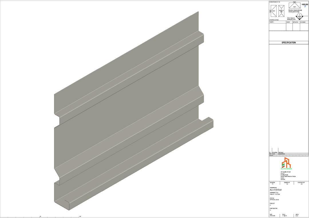 Aluminium Fascia Board - Type 17 - Butt Strap