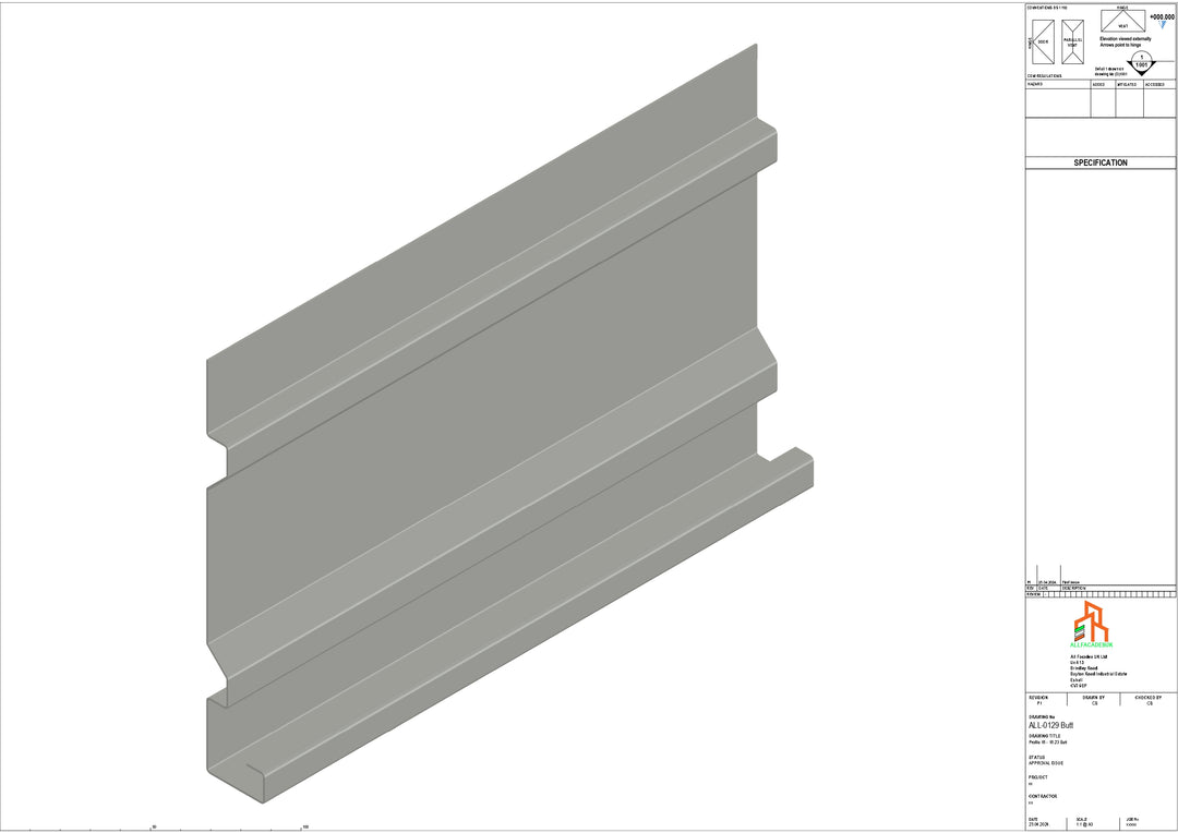 Aluminium Fascia Board - Type 17 - Butt Strap