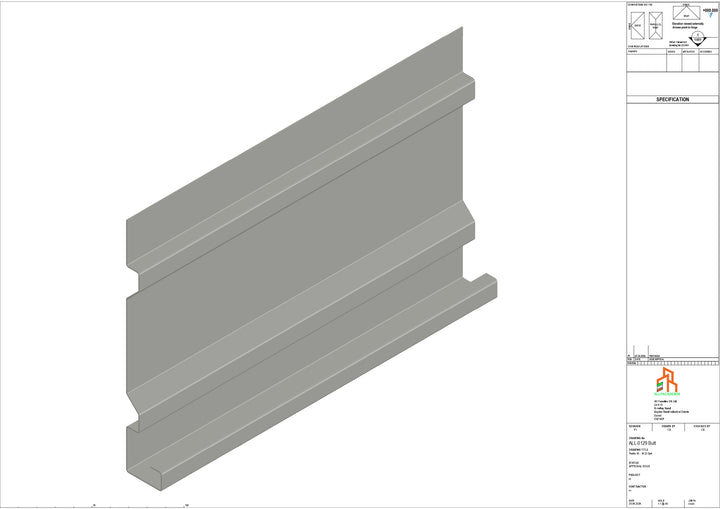 Aluminium Fascia Board - Type 17 - Butt Strap