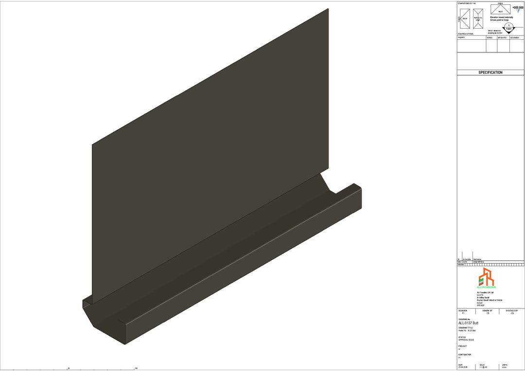 Aluminium Fascia Board - Type 18 - Butt Strap