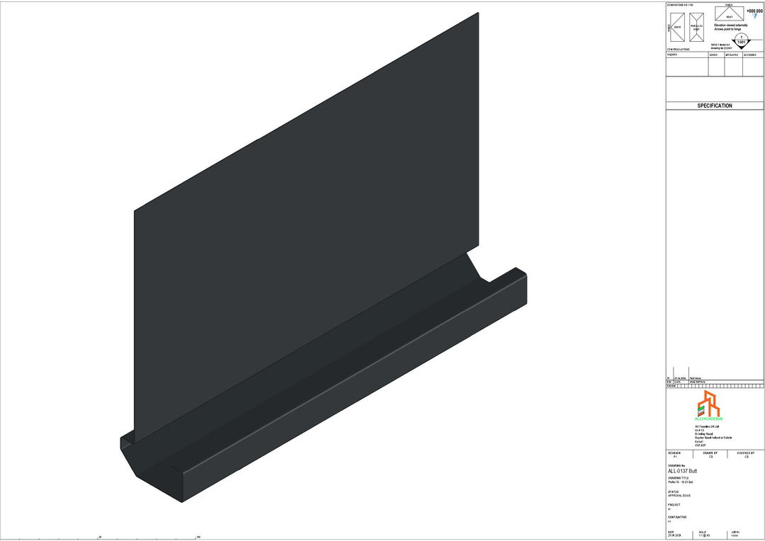 Aluminium Fascia Board - Type 18 - Butt Strap