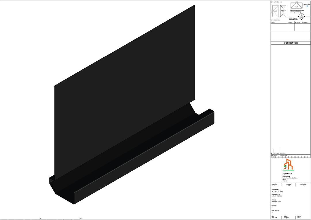 Aluminium Fascia Board - Type 18 - Butt Strap