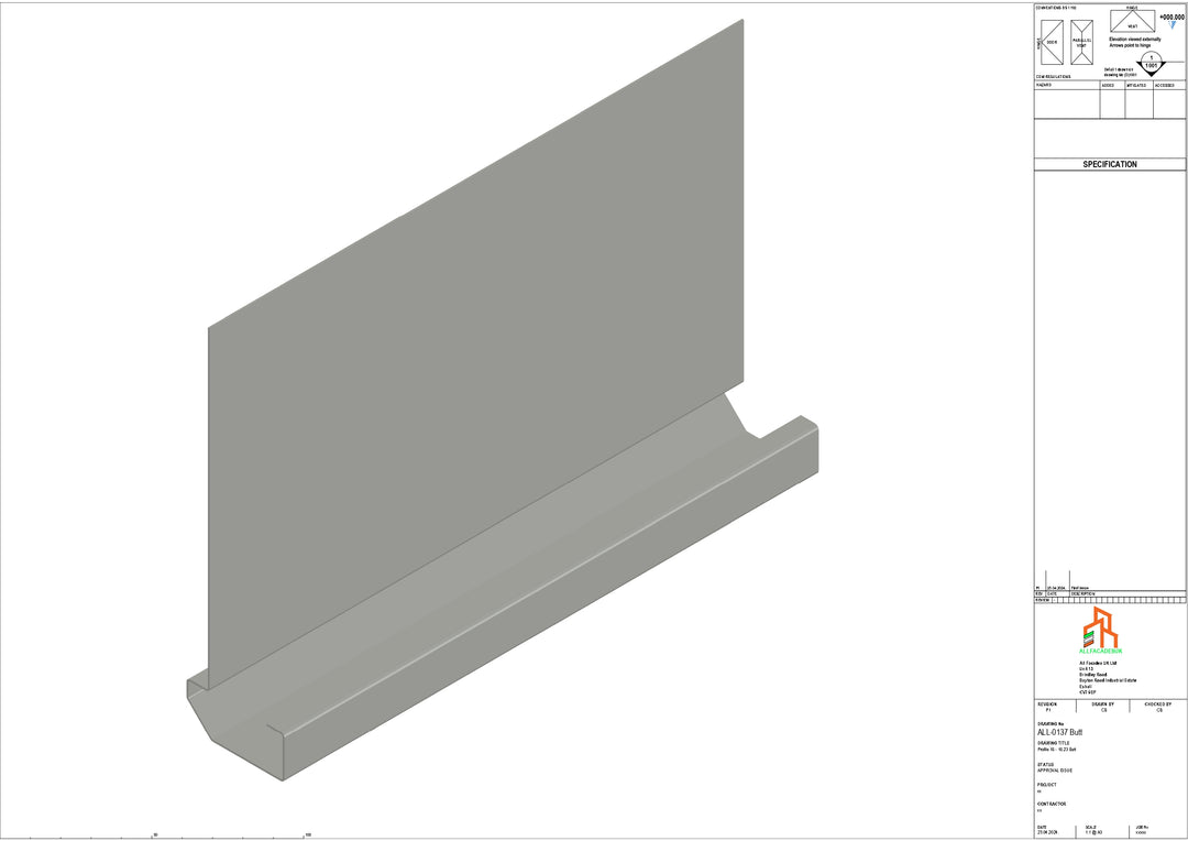 Aluminium Fascia Board - Type 18 - Butt Strap