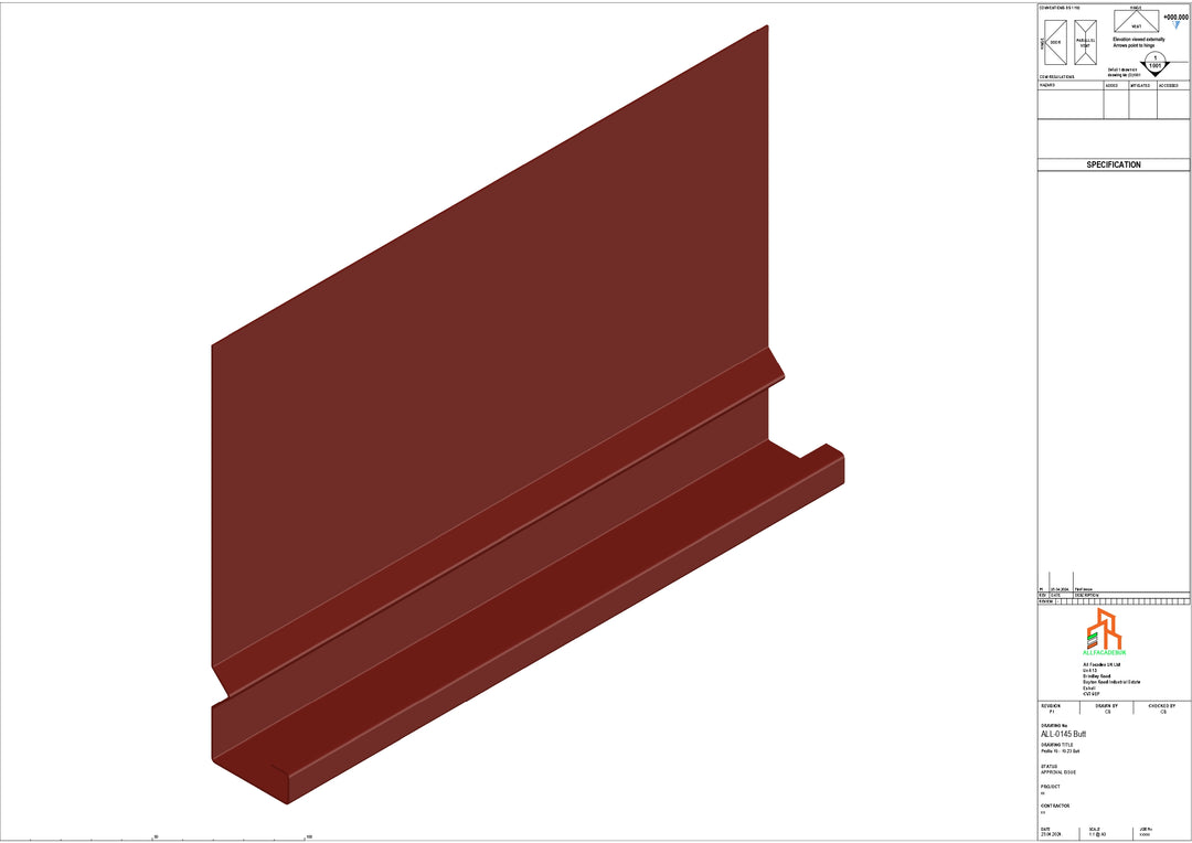 Aluminium Fascia Board - Type 19 - Butt Strap