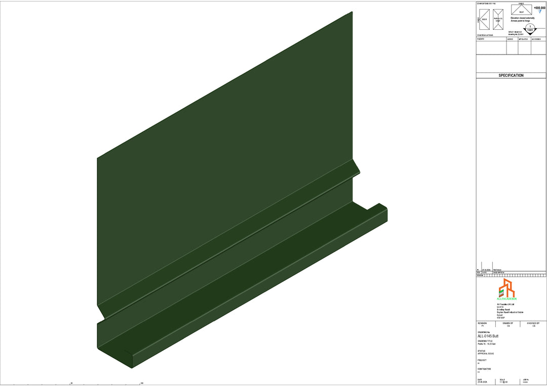 Aluminium Fascia Board - Type 19 - Butt Strap