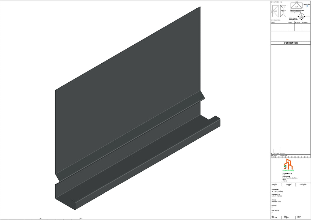 Aluminium Fascia Board - Type 19 - Butt Strap