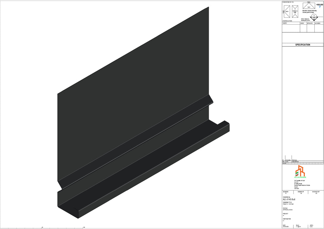 Aluminium Fascia Board - Type 19 - Butt Strap
