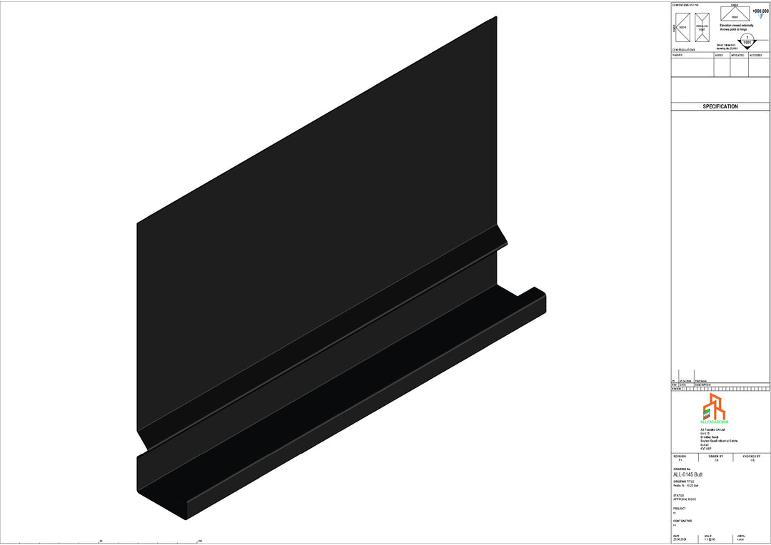 Aluminium Fascia Board - Type 19 - Butt Strap