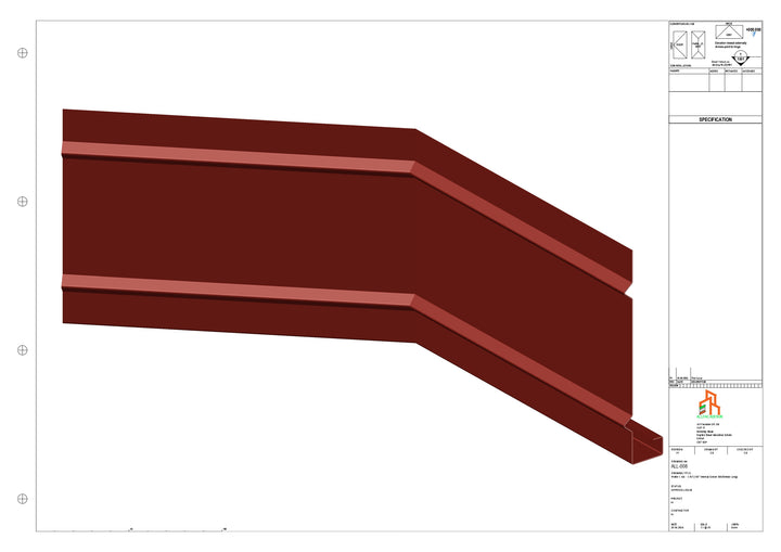 Aluminium Fascia Board 135 Int Corner 300x300mm