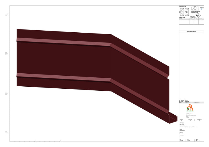 Aluminium Fascia Board 135 Int Corner 300x300mm