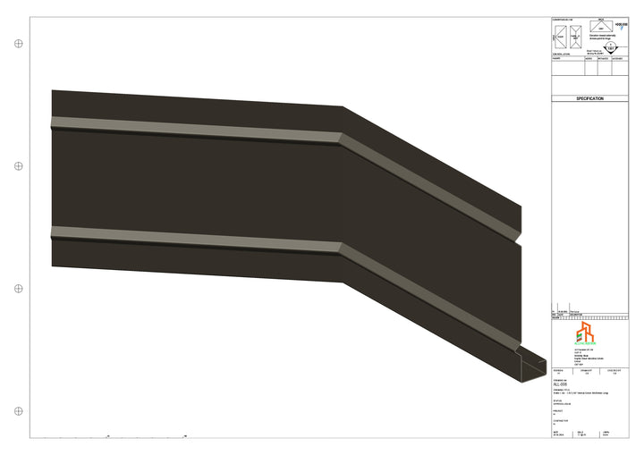 Aluminium Fascia Board 135 Int Corner 300x300mm