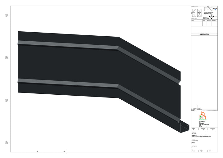 Aluminium Fascia Board 135 Int Corner 300x300mm