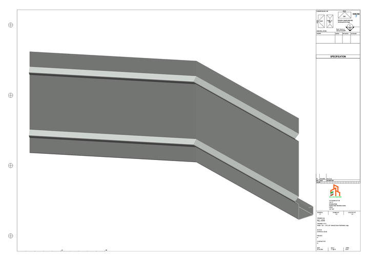 Aluminium Fascia Board 135 Int Corner 300x300mm
