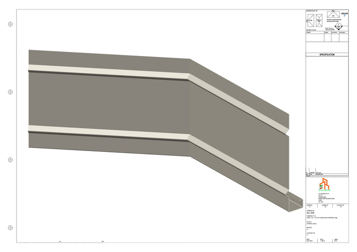 Aluminium Fascia Board 135 Int Corner 300x300mm