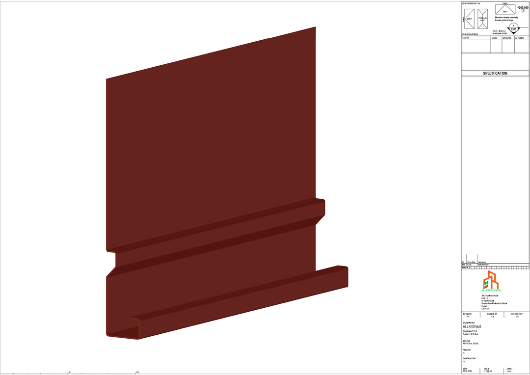 Aluminium Fascia Board - Type 2 - Butt Strap