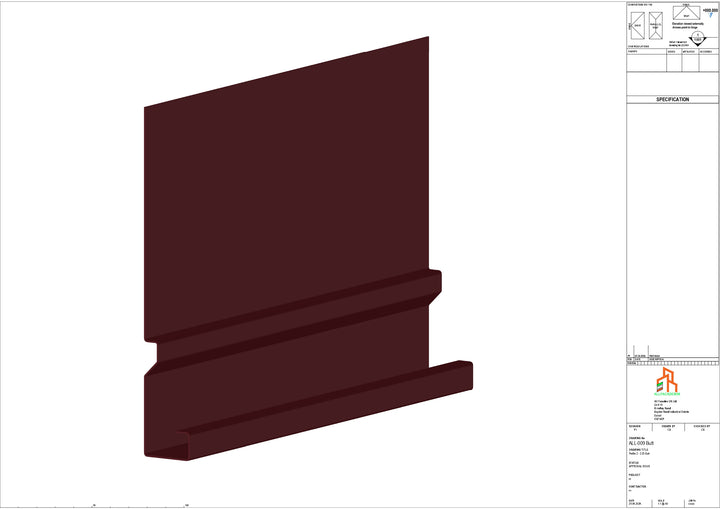 Aluminium Fascia Board - Type 2 - Butt Strap