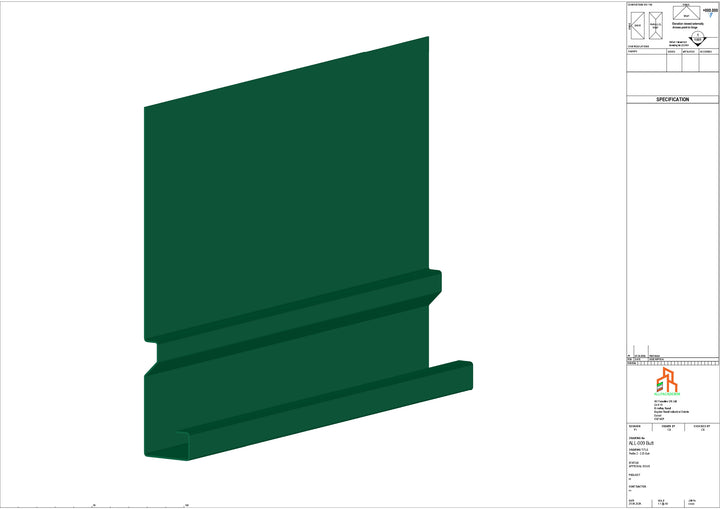 Aluminium Fascia Board - Type 2 - Butt Strap