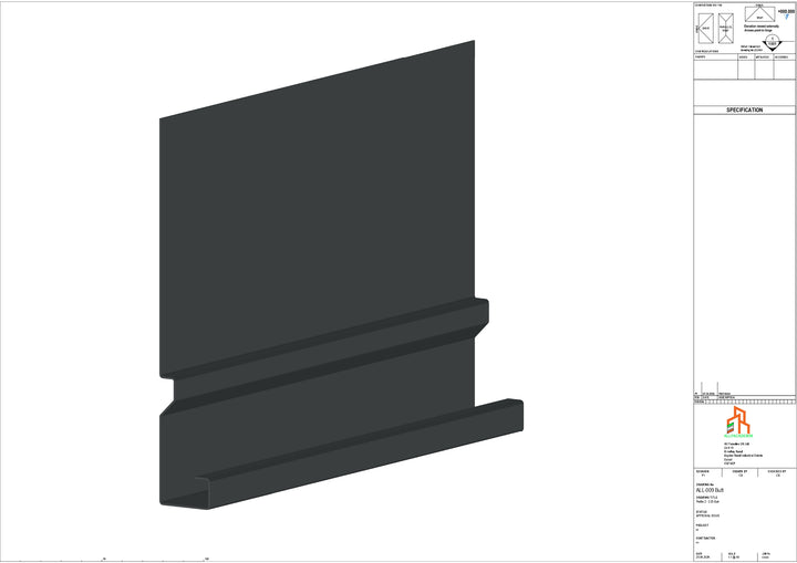 Aluminium Fascia Board - Type 2 - Butt Strap