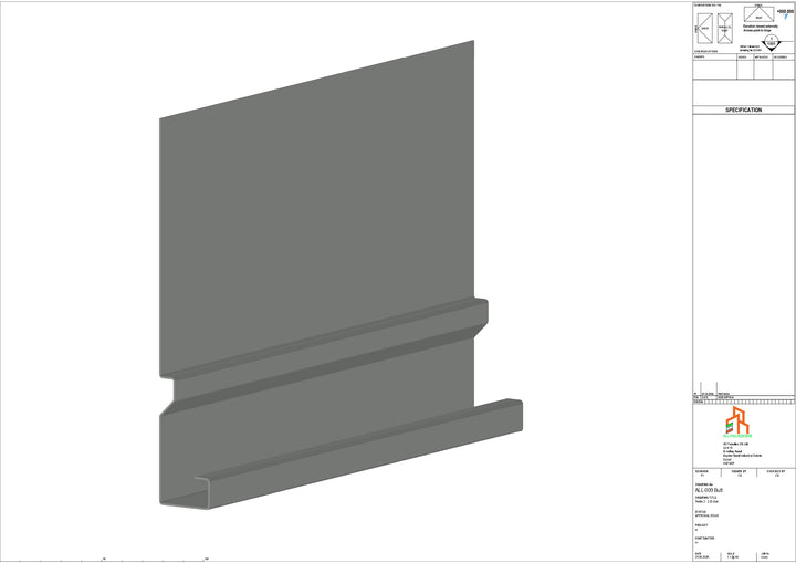Aluminium Fascia Board - Type 2 - Butt Strap